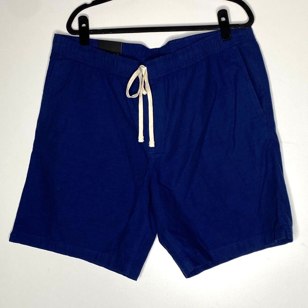 New Banana Republic Chambray Cotton 8" Pull On Deck Shorts Mens Size XL